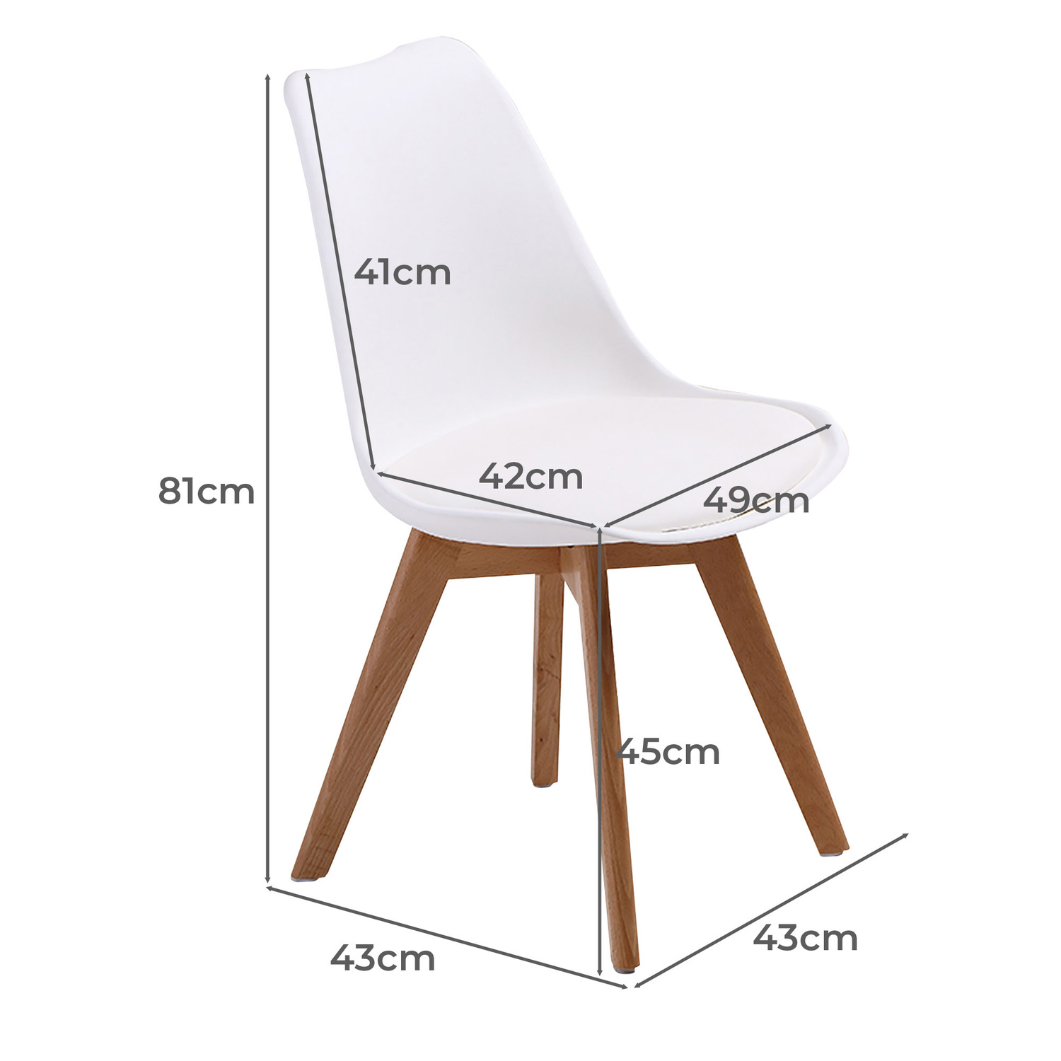 Eames Replica Faux Leather Dining Chairs
