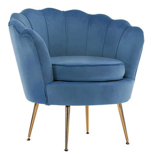 teal blue velvet armchair