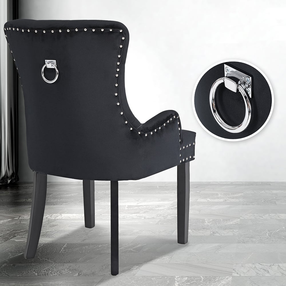 Villarreal Studded Velvet Dining Chairs
