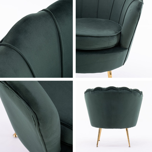 Shanaya 2 Piece Velvet Armchair & Ottoman Set
