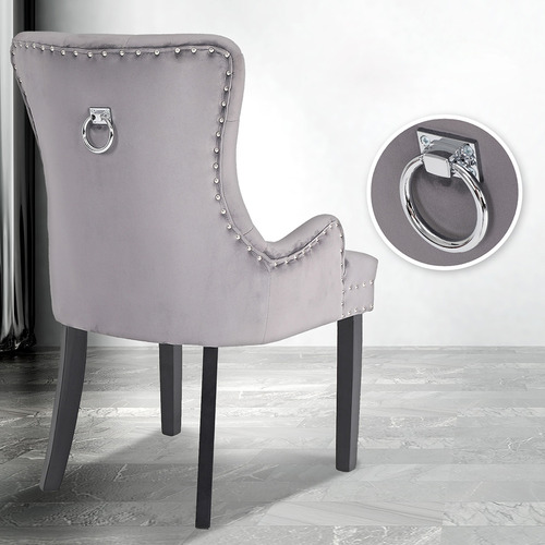 Villarreal Studded Velvet Dining Chairs