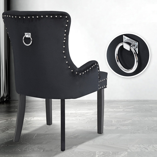 Villarreal Studded Velvet Dining Chairs
