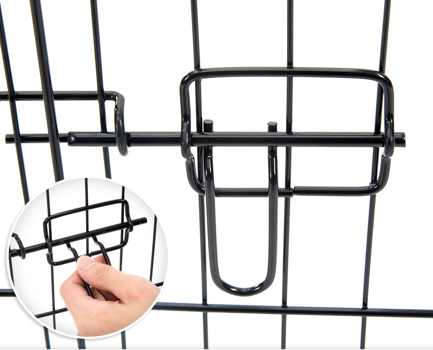 Black-8-Panel-Portable-Steel-Pet-Playpen-with-Cover-PET-PP