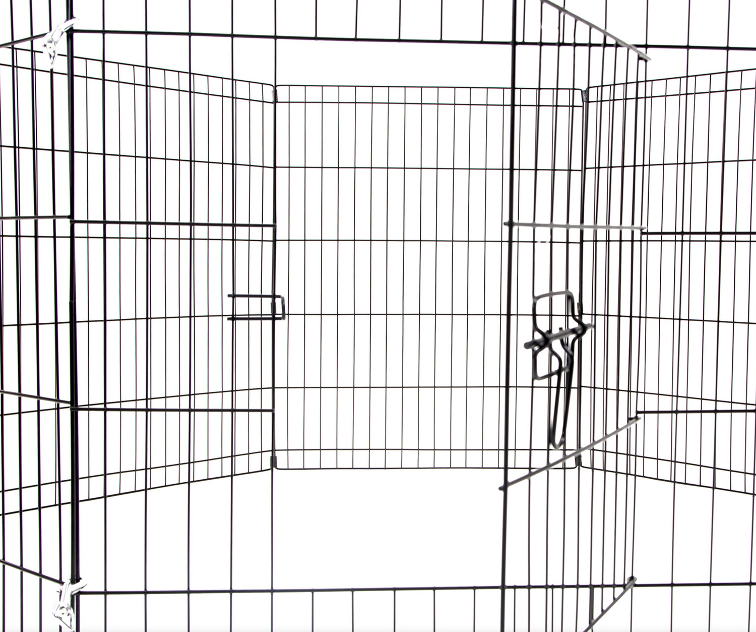 Black-8-Panel-Portable-Steel-Pet-Playpen-with-Cover-PET-PP