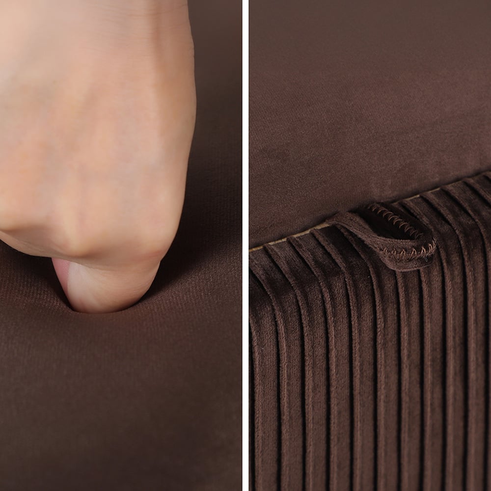 Evelyn Velvet Storage Ottoman Bench