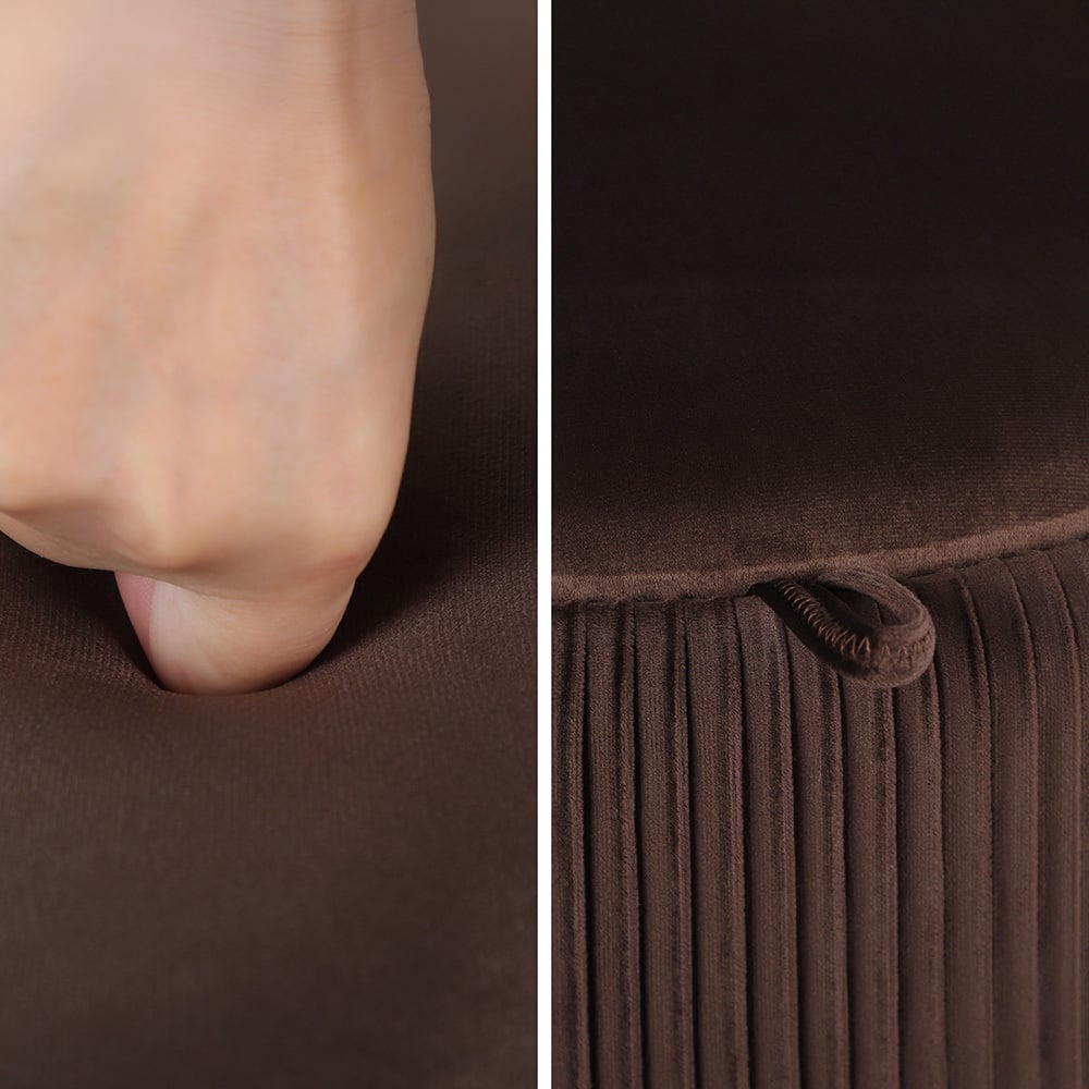 Evelyn Velvet Storage Ottoman