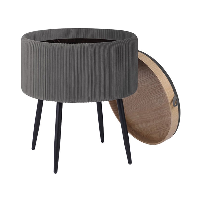 Evelyn Velvet Storage Ottoman