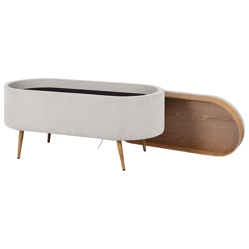 Evelyn Corduroy Storage Ottoman Bench