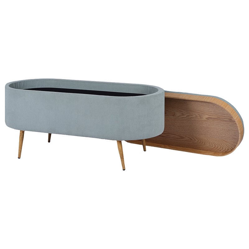 Evelyn Corduroy Storage Ottoman Bench
