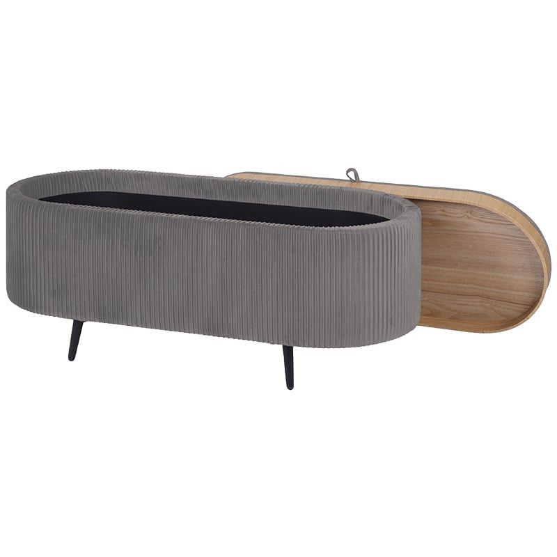 Evelyn Velvet Storage Ottoman Bench