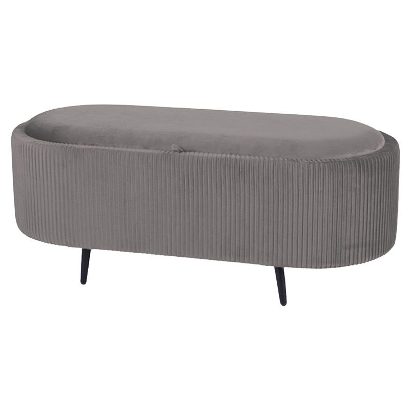 Evelyn Velvet Storage Ottoman Bench