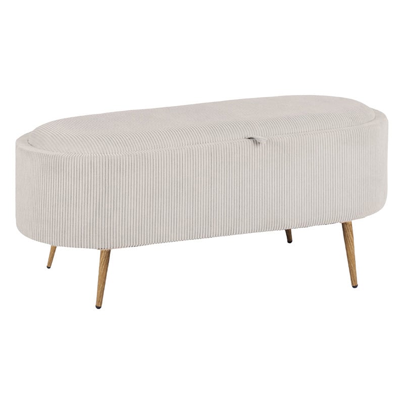 Evelyn Corduroy Storage Ottoman Bench