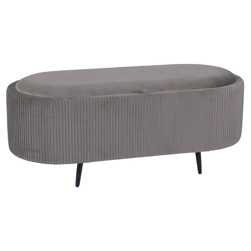 Evelyn Velvet Storage Ottoman Bench