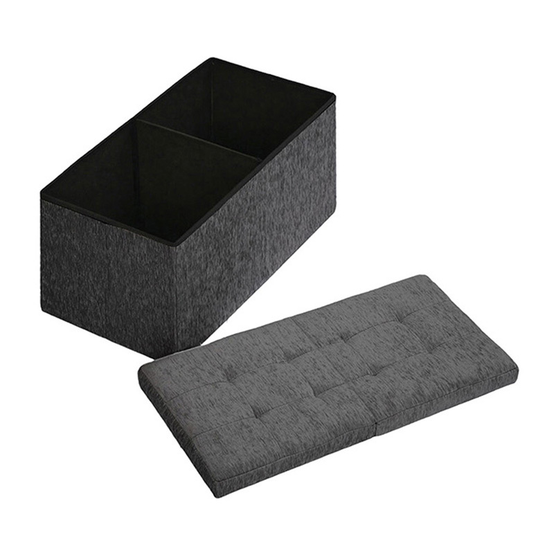 Zara Chenille Foldable Storage Ottoman