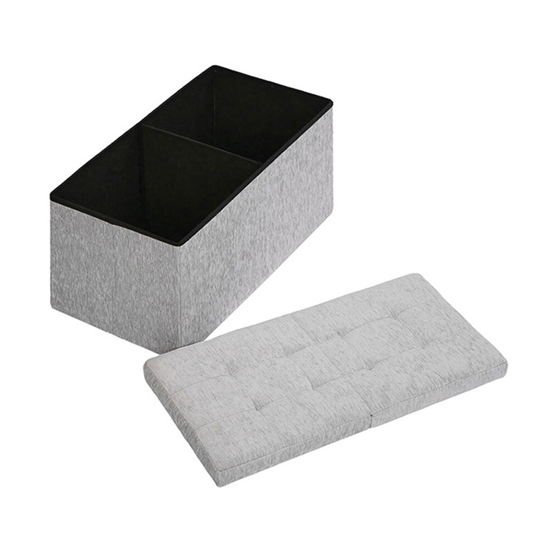 Zara Chenille Foldable Storage Ottoman