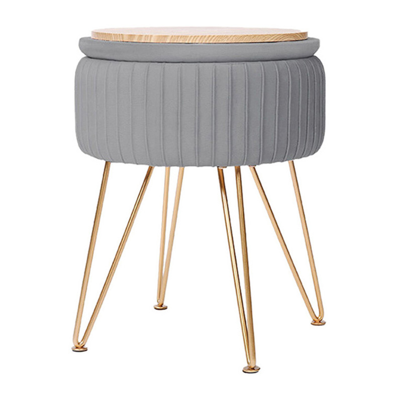 Kiara Velvet Storage Ottoman