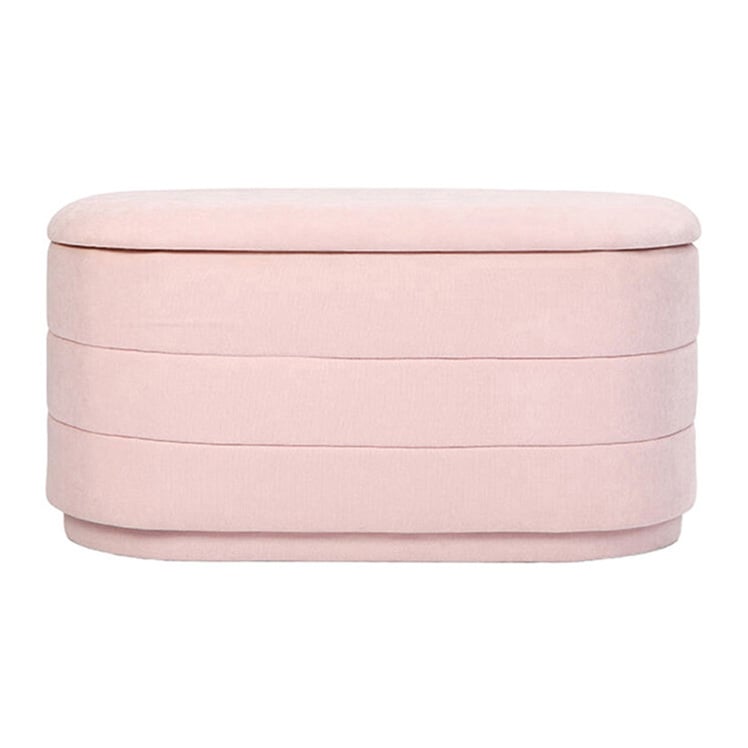 Diana Chenille Storage Ottoman Bench