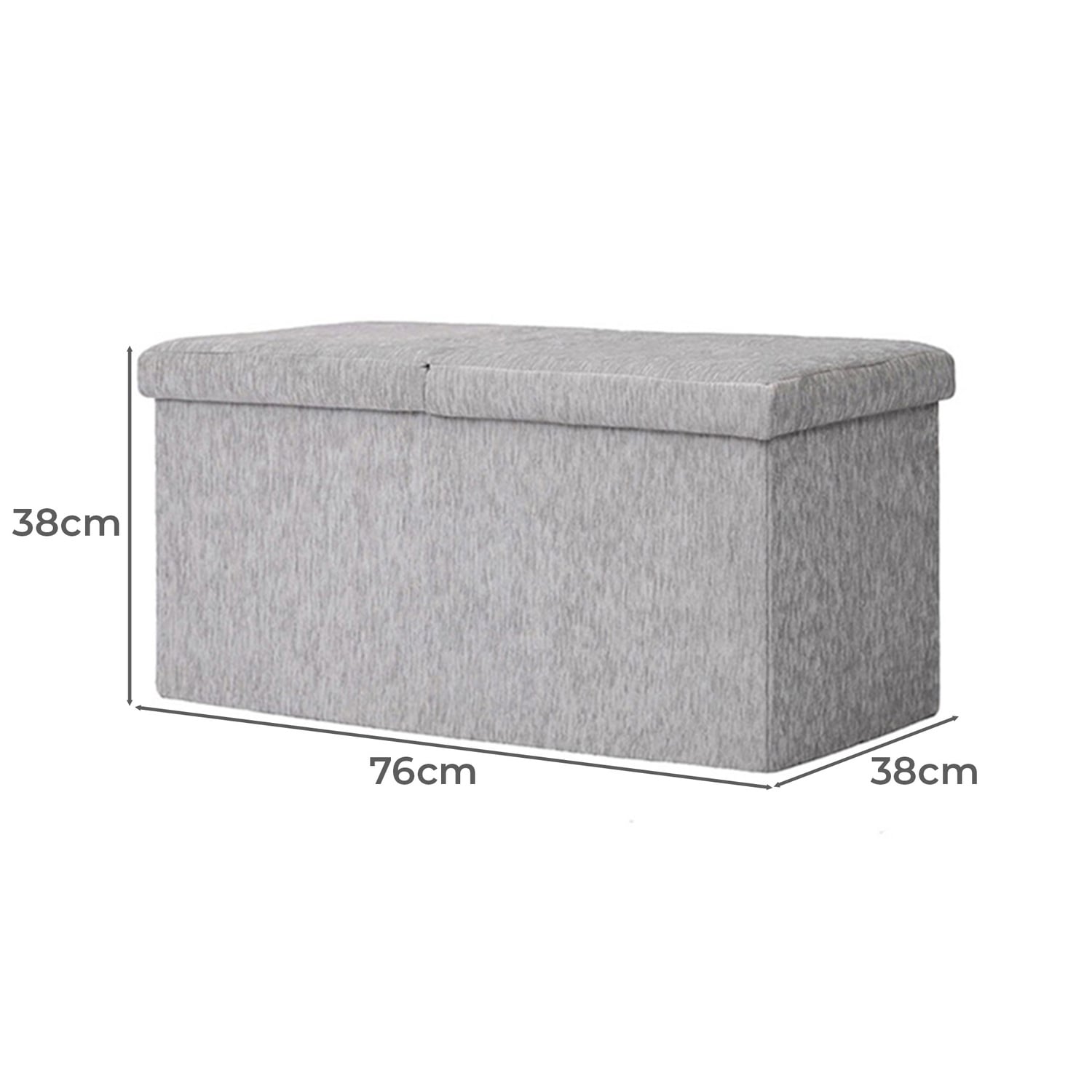 Zara Chenille Foldable Storage Ottoman