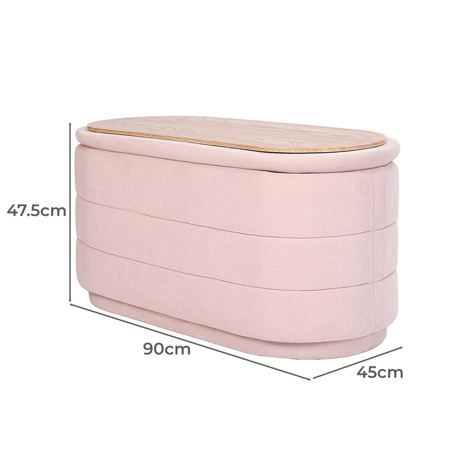 Diana Chenille Storage Ottoman Bench