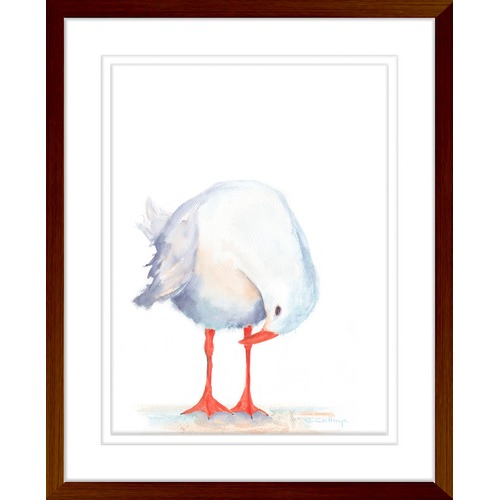 Seagull-Watercolour-Three-of-Three-Framed-Print-Seagull03
