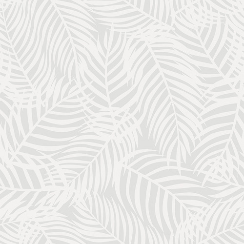 Dove Grey Palms Peel & Stick Wallpaper