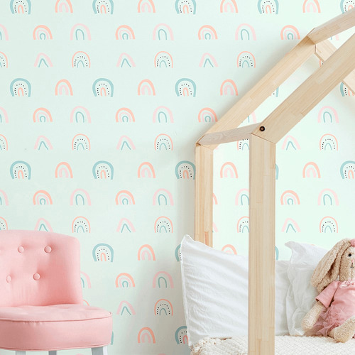 Minted Rainbows Peel & Stick Wallpaper
