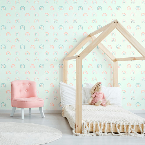 Minted Rainbows Peel & Stick Wallpaper