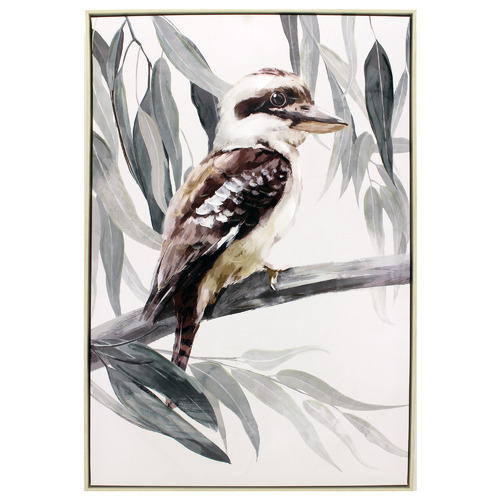 SageLane Kookaburra Framed Canvas Wall Art Temple & ster