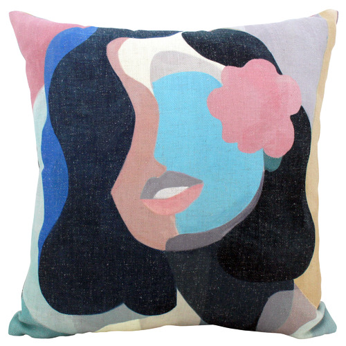 Abstract Beauty Linen Blend Double Sided Cushion
