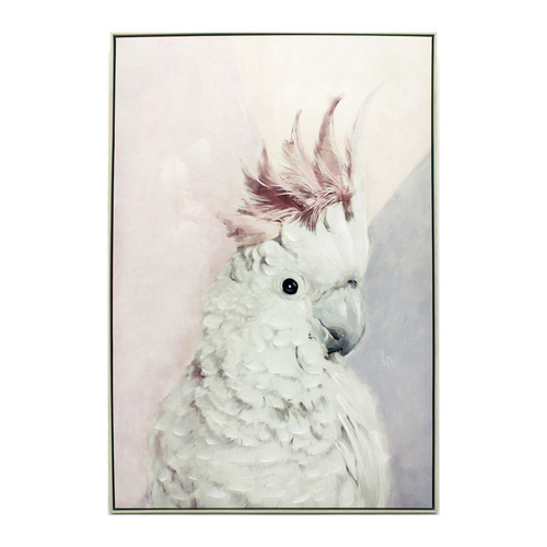 SageLane Cockatoo Framed Canvas Wall Art Temple & Webster