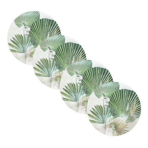 Round Palm Bouquet Coasters