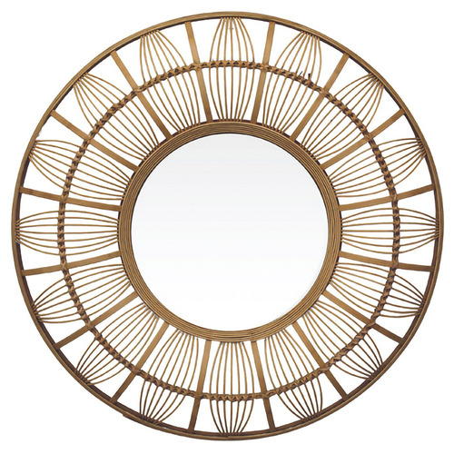 Zodiac Rattan Wall Mirror Temple & ster