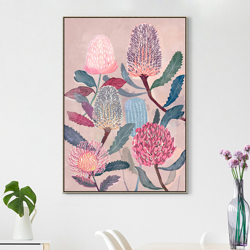 Sagelane Flora-licious Framed Canvas Wall Art 