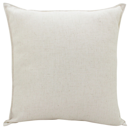 White Keira Linen-Blend Cushion