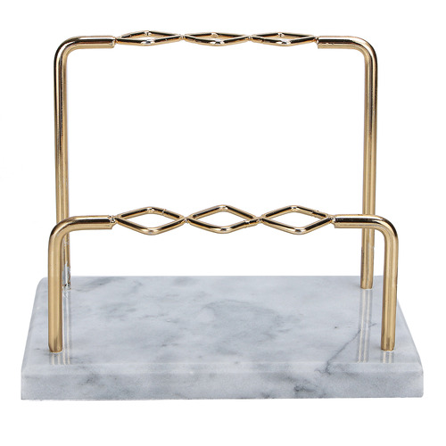 Norwood Marble & Iron Makeup Holder
