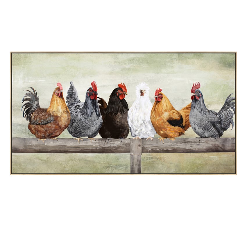 Cluck Comfort Framed Canvas Wall Art
