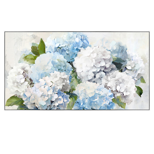 Hydrangea Hijinks Framed Canvas Wall Art