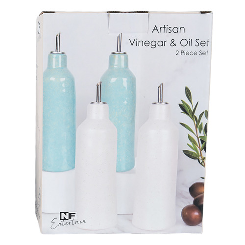 2 Piece Herrin 800ml Oil & Vinegar Dispenser Set