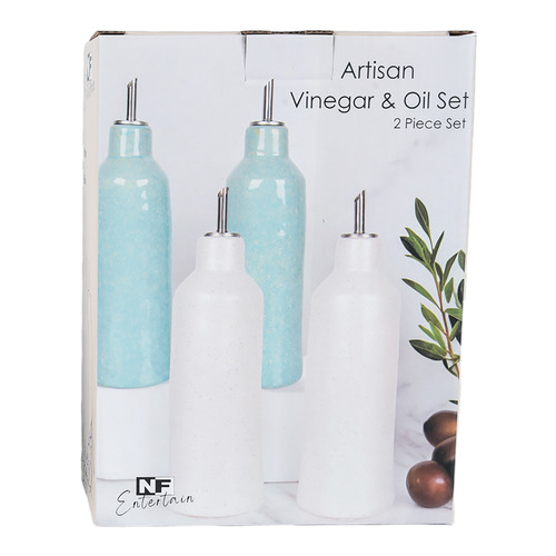 2 Piece Herrin 800ml Oil & Vinegar Dispenser Set
