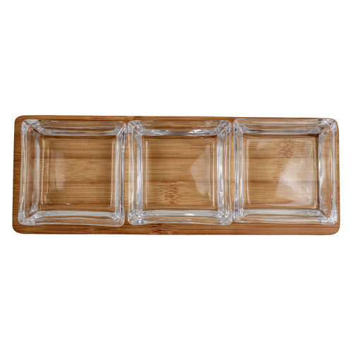 4 Piece Monte Serving Bowl & Board Set