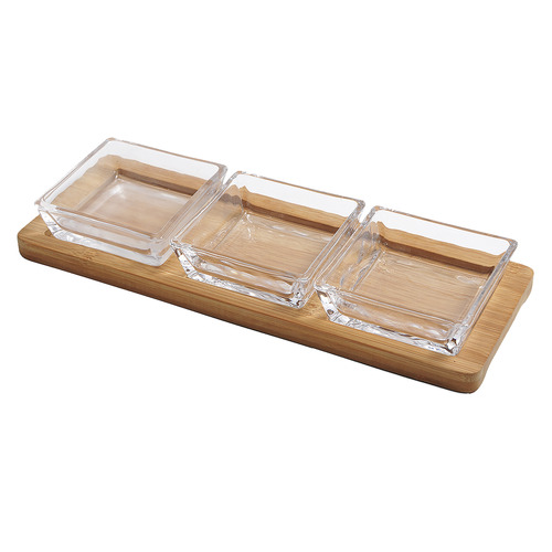 4 Piece Monte Serving Bowl & Board Set