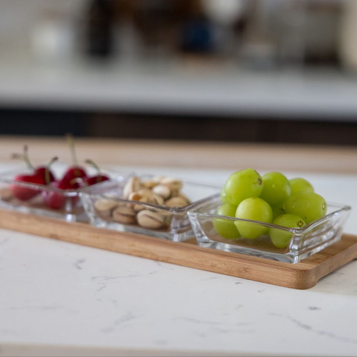 4 Piece Monte Serving Bowl & Board Set
