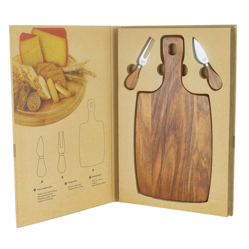 3 Piece Enfield Cheese Knife & Board Set