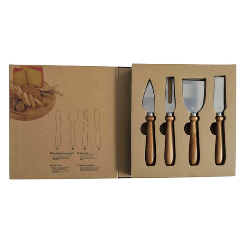 4 Piece Meriden Stainless Steel Cheese Knife Set