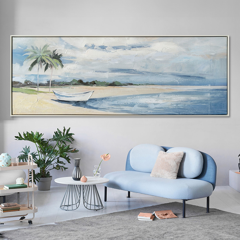 Row-Mantic Framed Canvas Wall Art