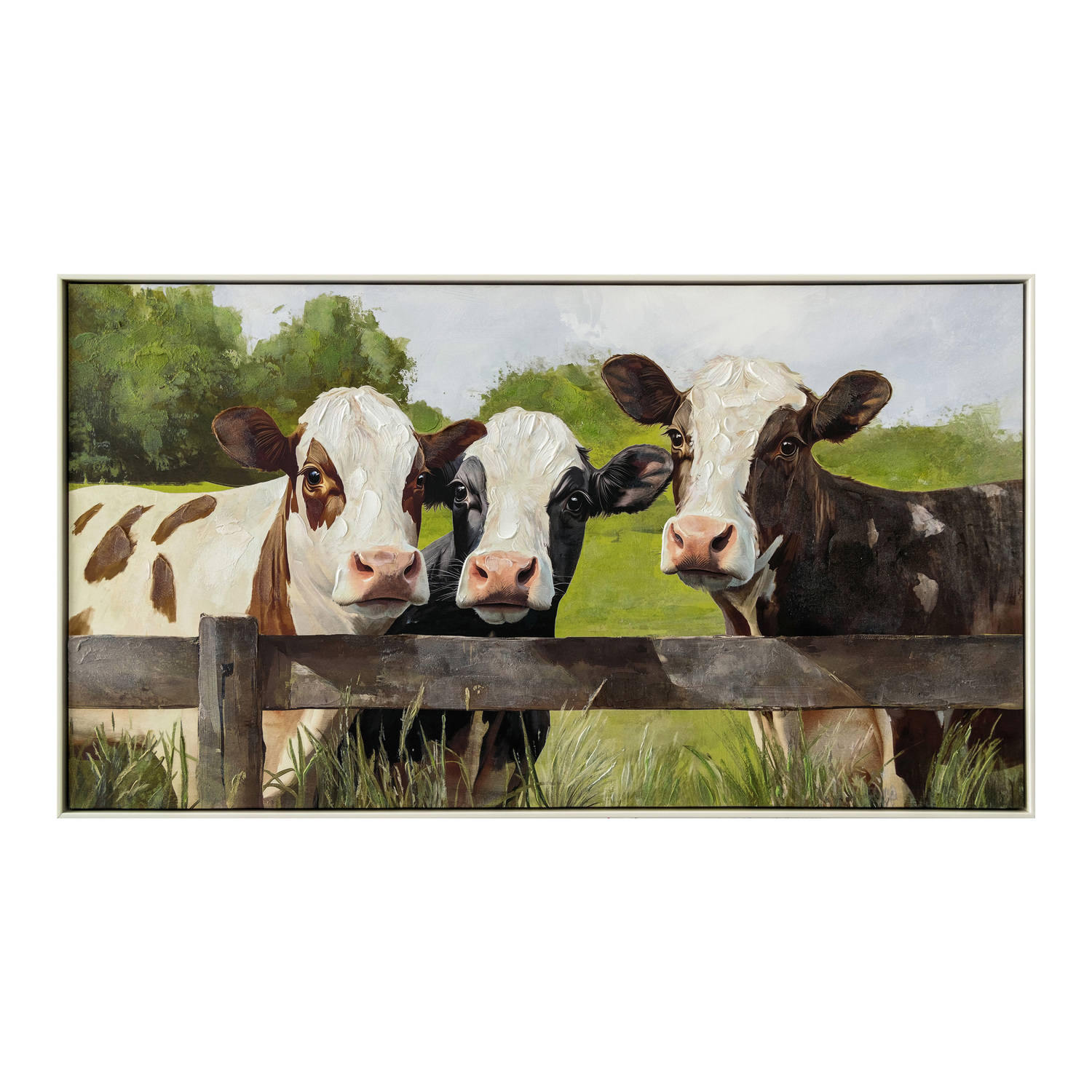 Moo-ving Moment Framed Canvas Wall Art
