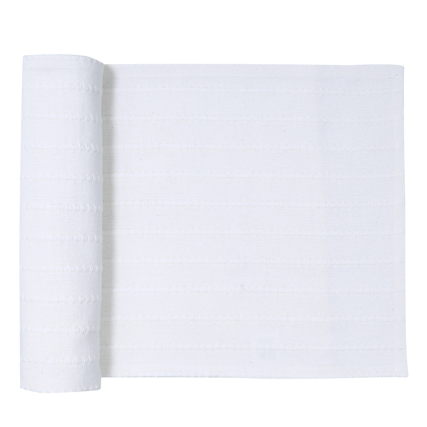 Napery Dobby Cotton-Blend Table Runner