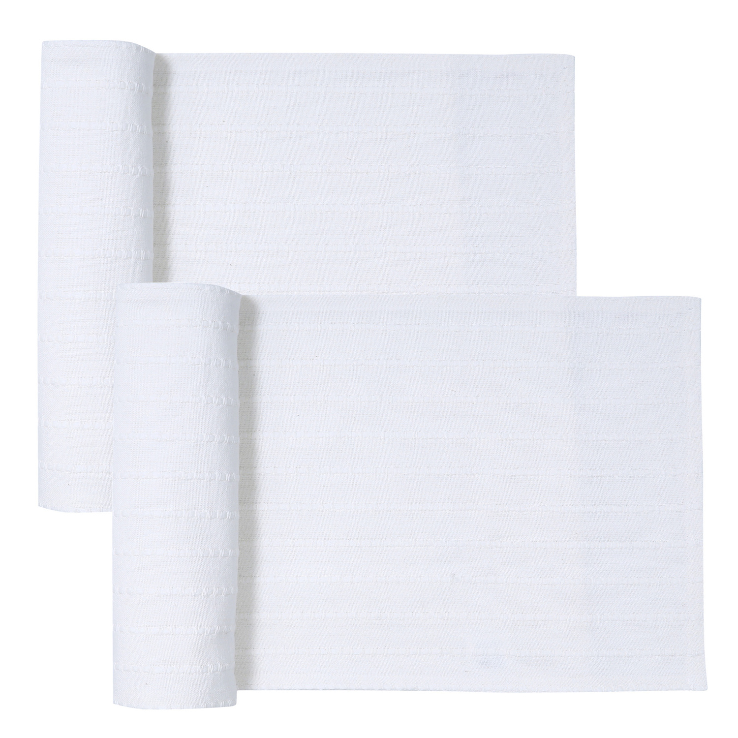 Napery Dobby Cotton-Blend Table Runner
