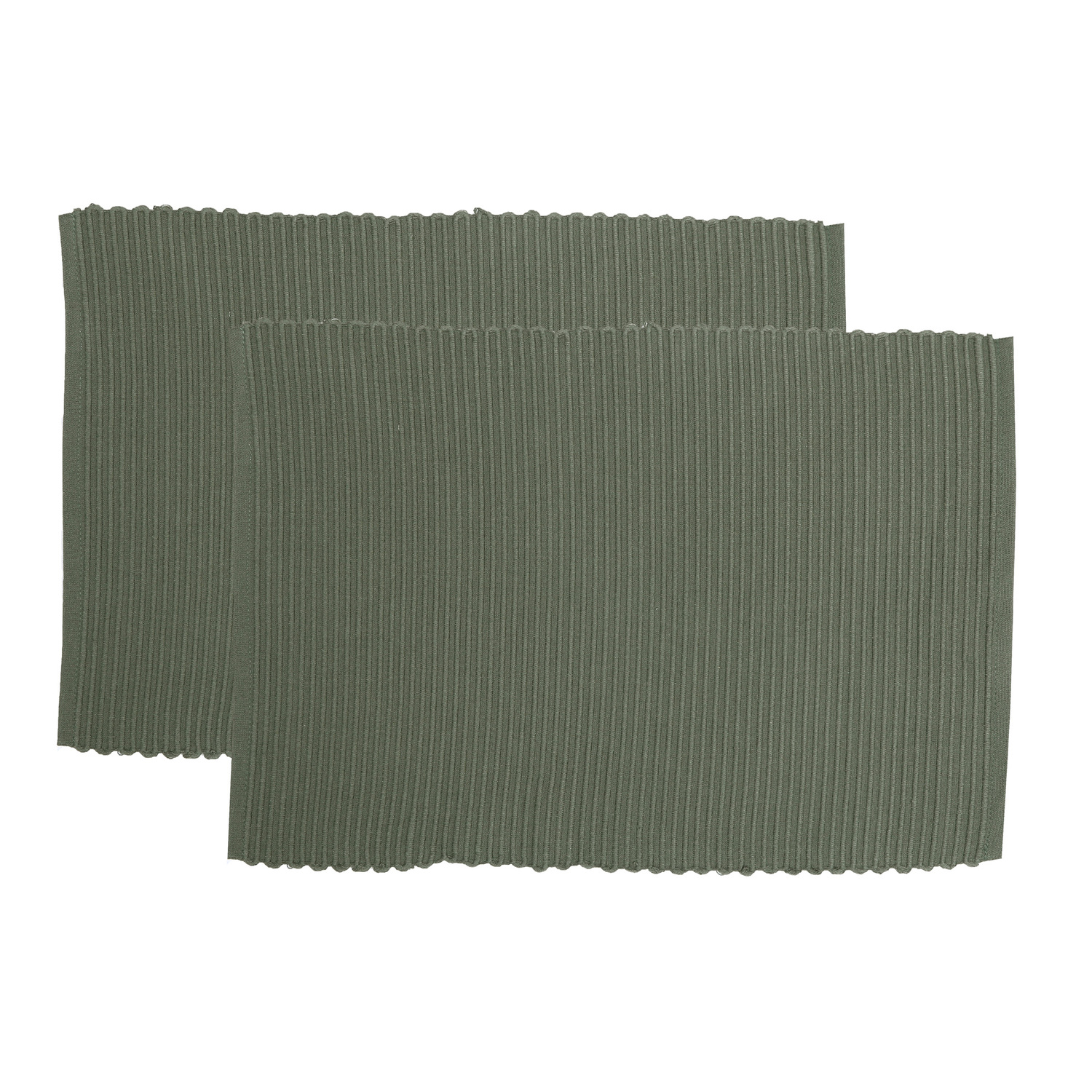 Napery Cotton-Blend Ribbed Placemats