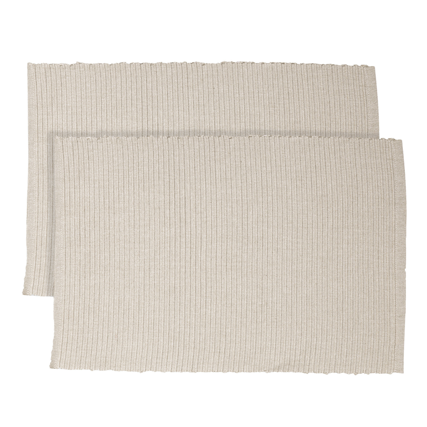Napery Cotton-Blend Ribbed Placemats